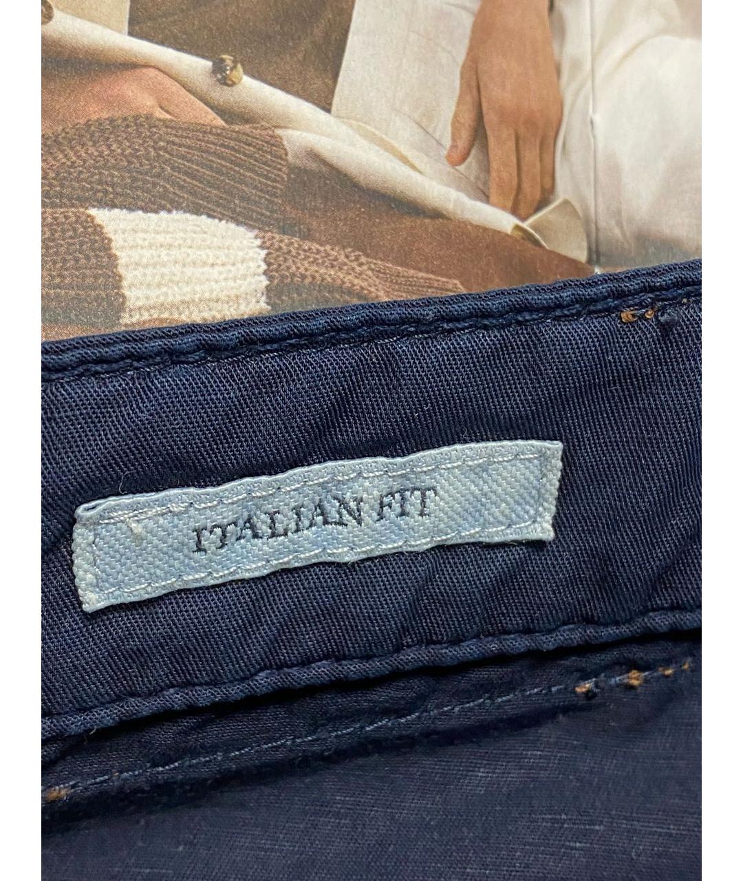 BRUNELLO CUCINELLI Синие повседневные брюки, фото 4