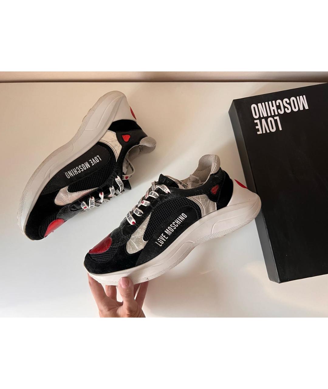LOVE MOSCHINO Черные кроссовки, фото 5