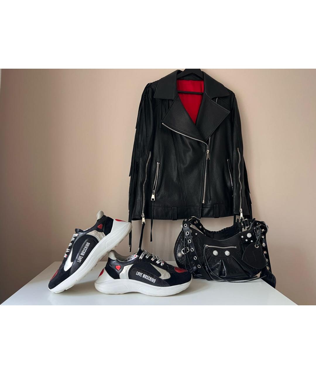 LOVE MOSCHINO Черные кроссовки, фото 4