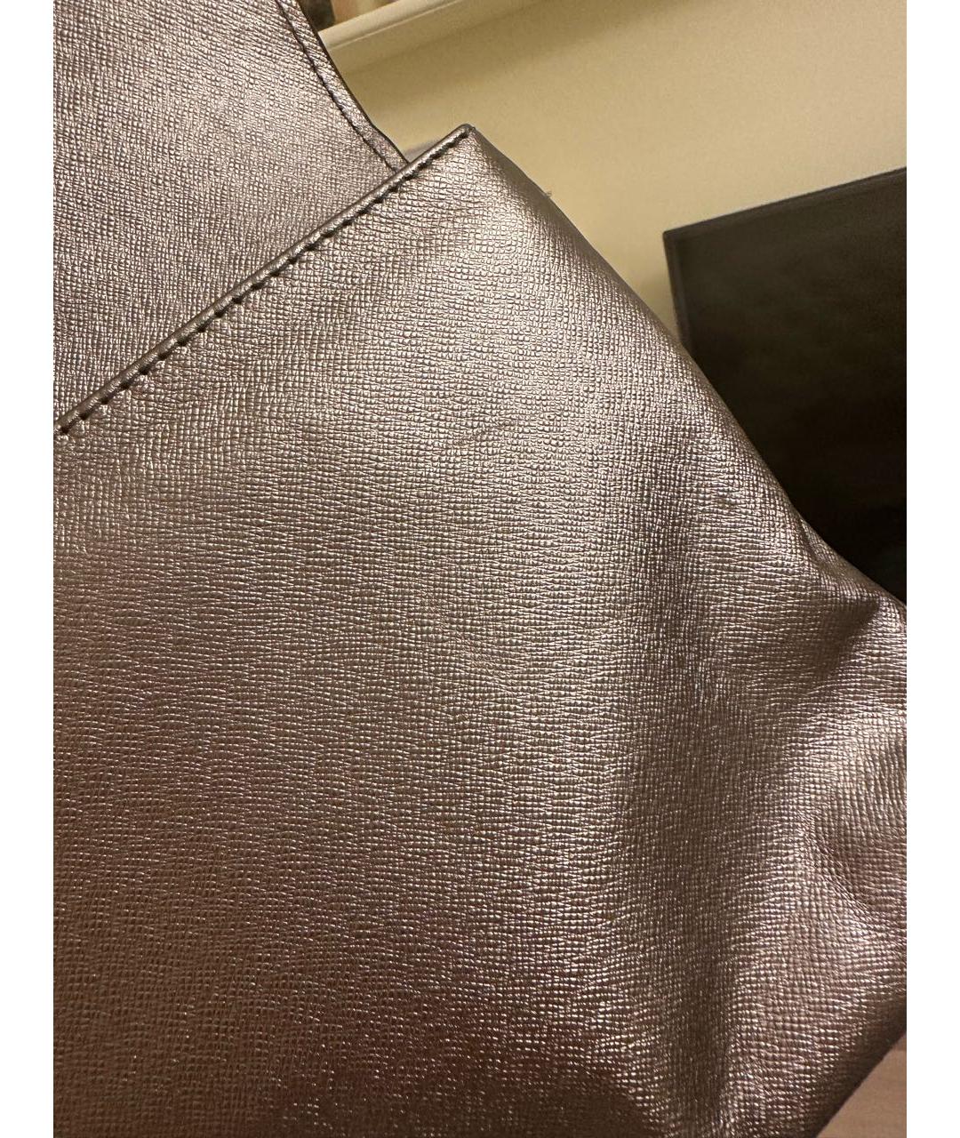MILLY Серебряная сумка через плечо из искусственной кожи, фото 5