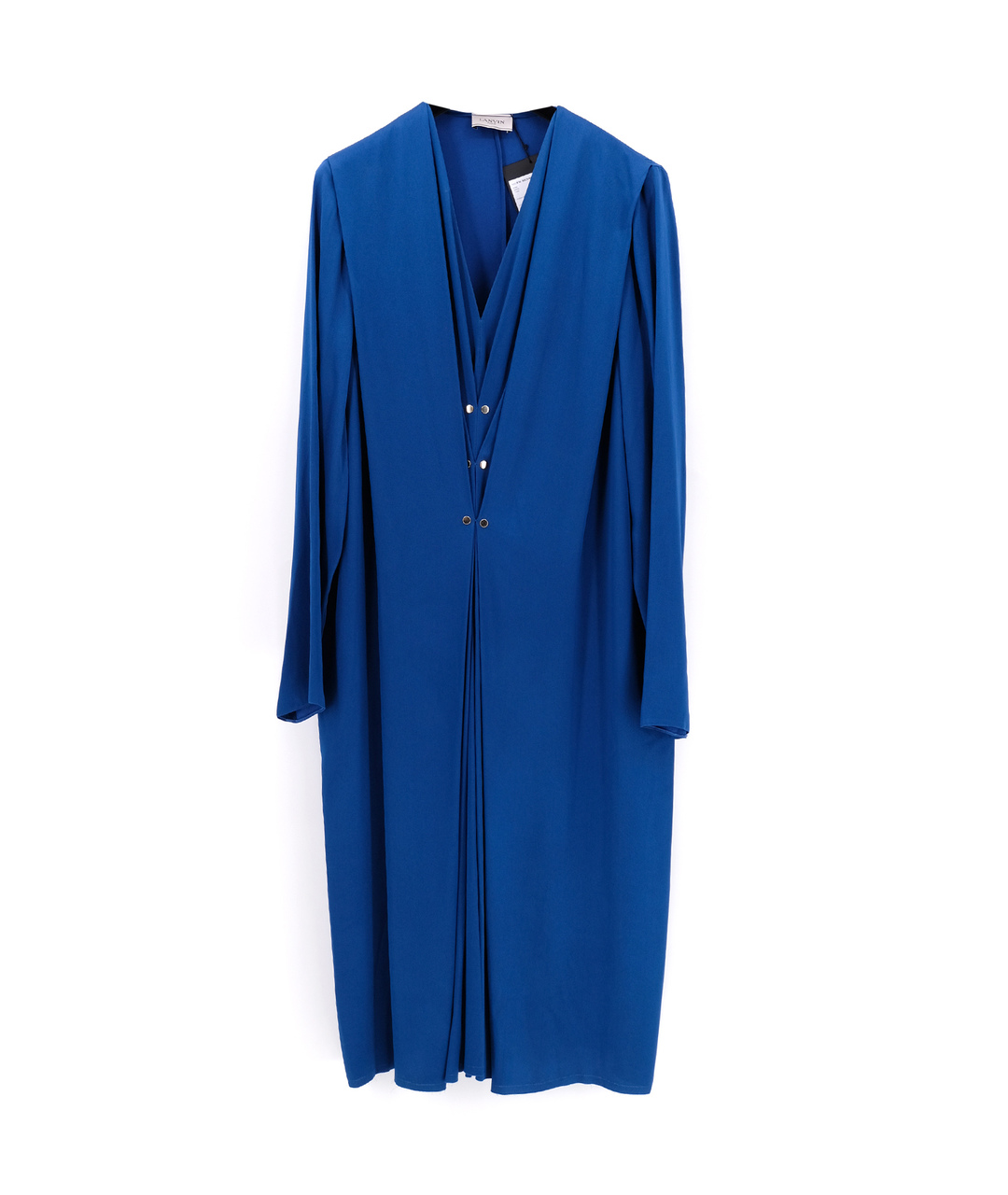 LANVIN Синее вискозное повседневное платье, фото 1