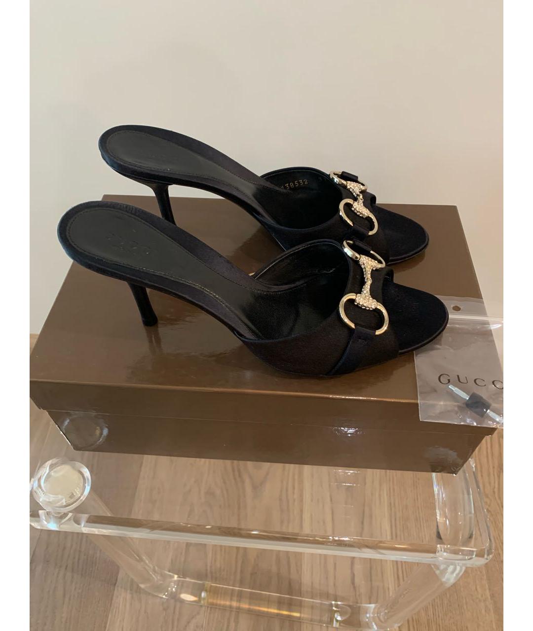 GUCCI Черные мюли, фото 6