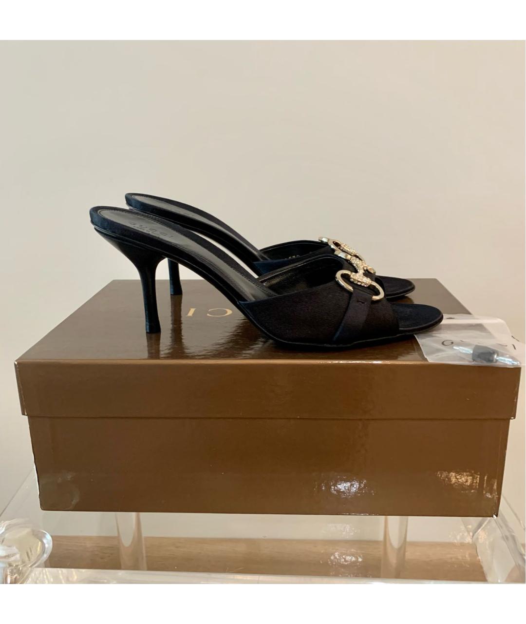 GUCCI Черные мюли, фото 9