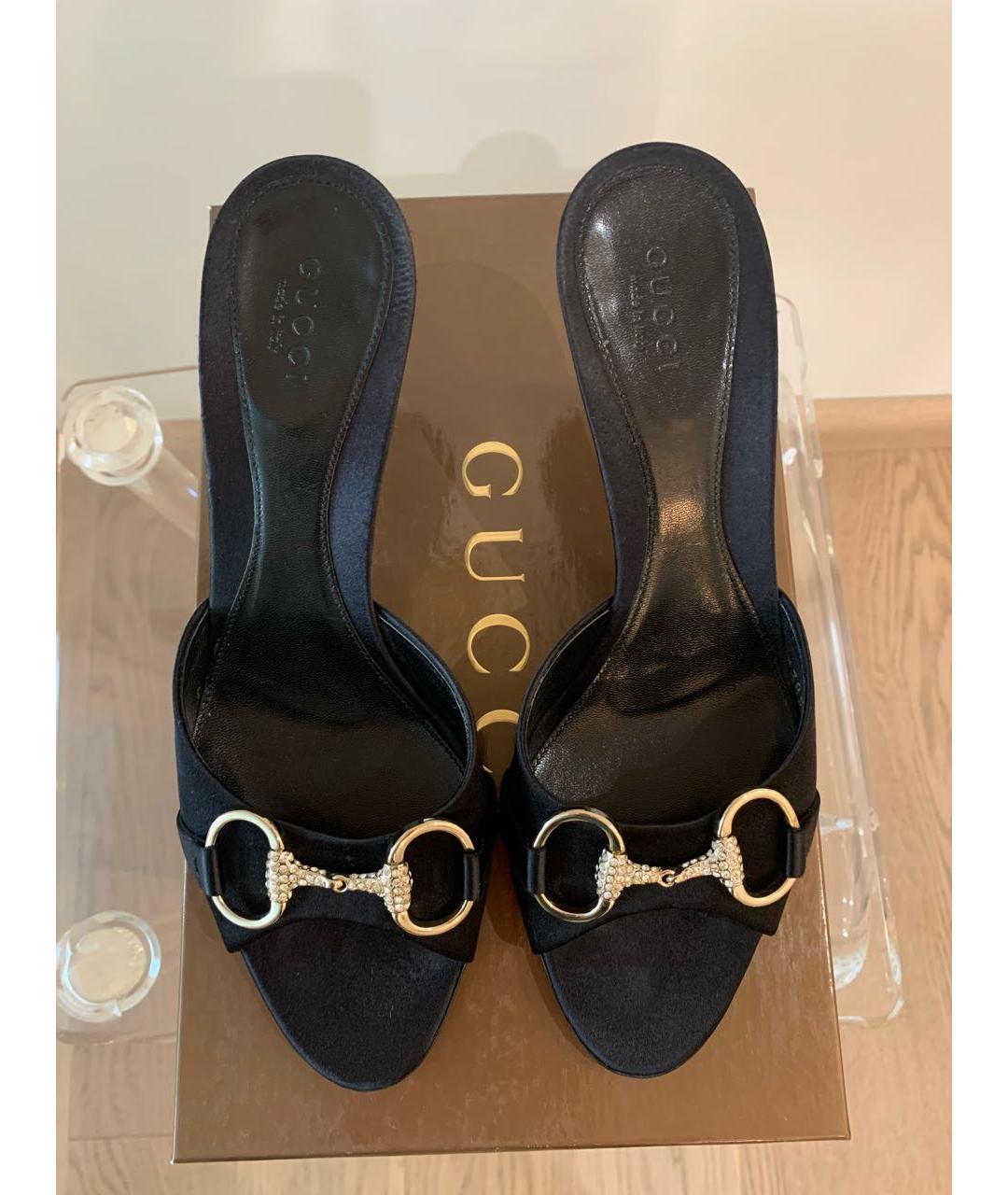 GUCCI Черные мюли, фото 2