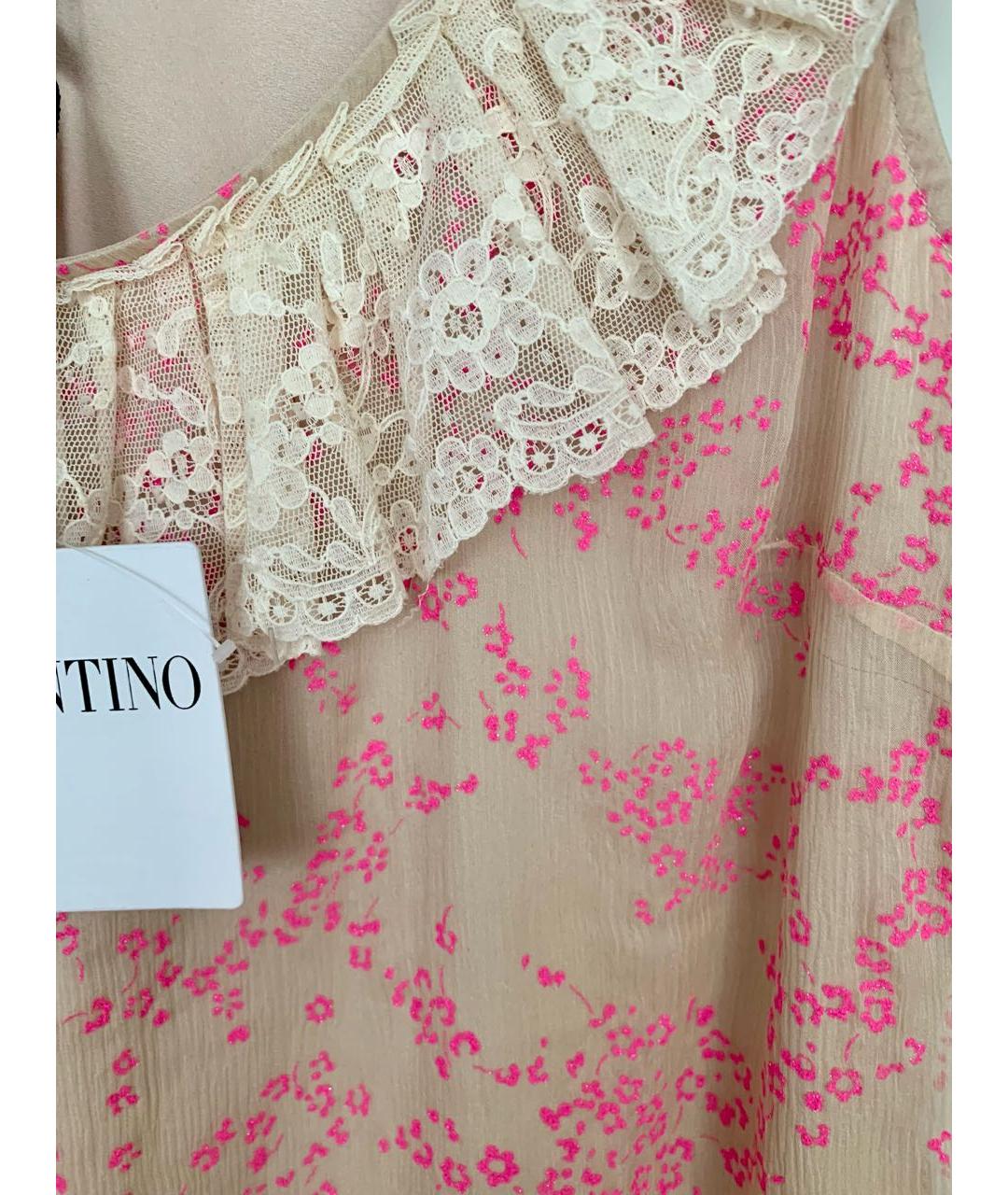RED VALENTINO Розовая шелковая блузы, фото 4