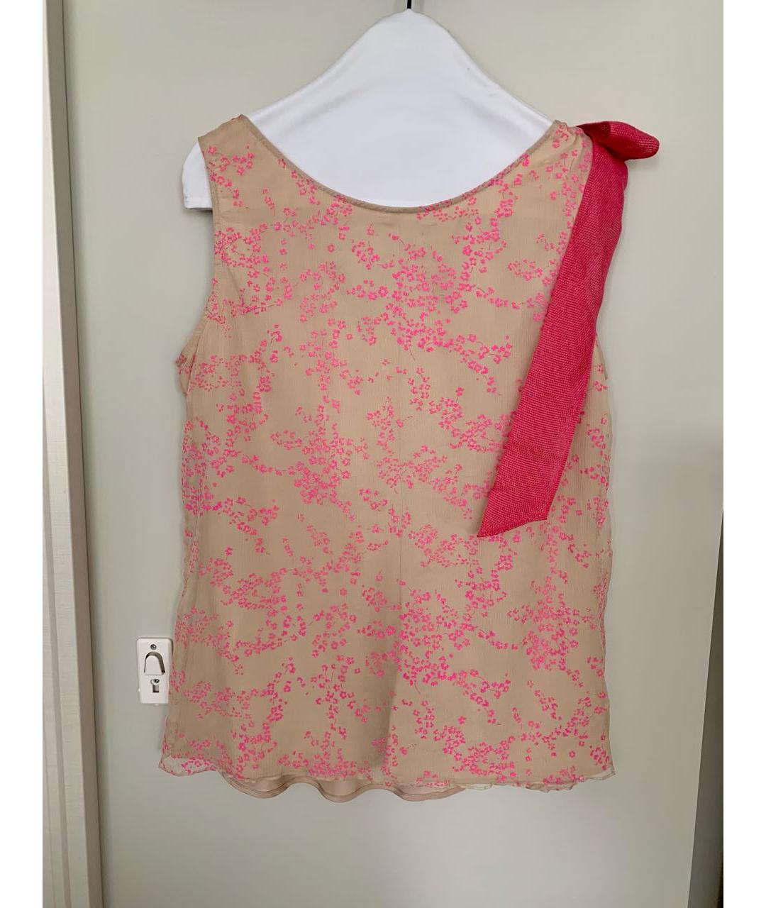 RED VALENTINO Розовая шелковая блузы, фото 2