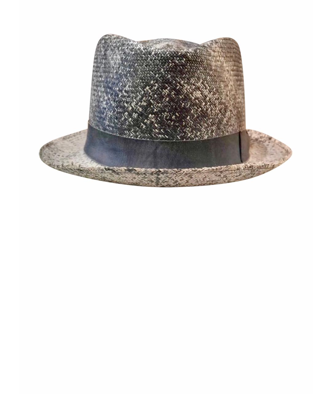 BORSALINO Серая соломенная шляпа, фото 1