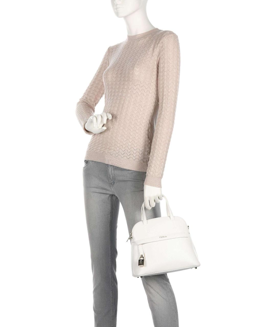 FURLA Белая кожаная сумка тоут, фото 9