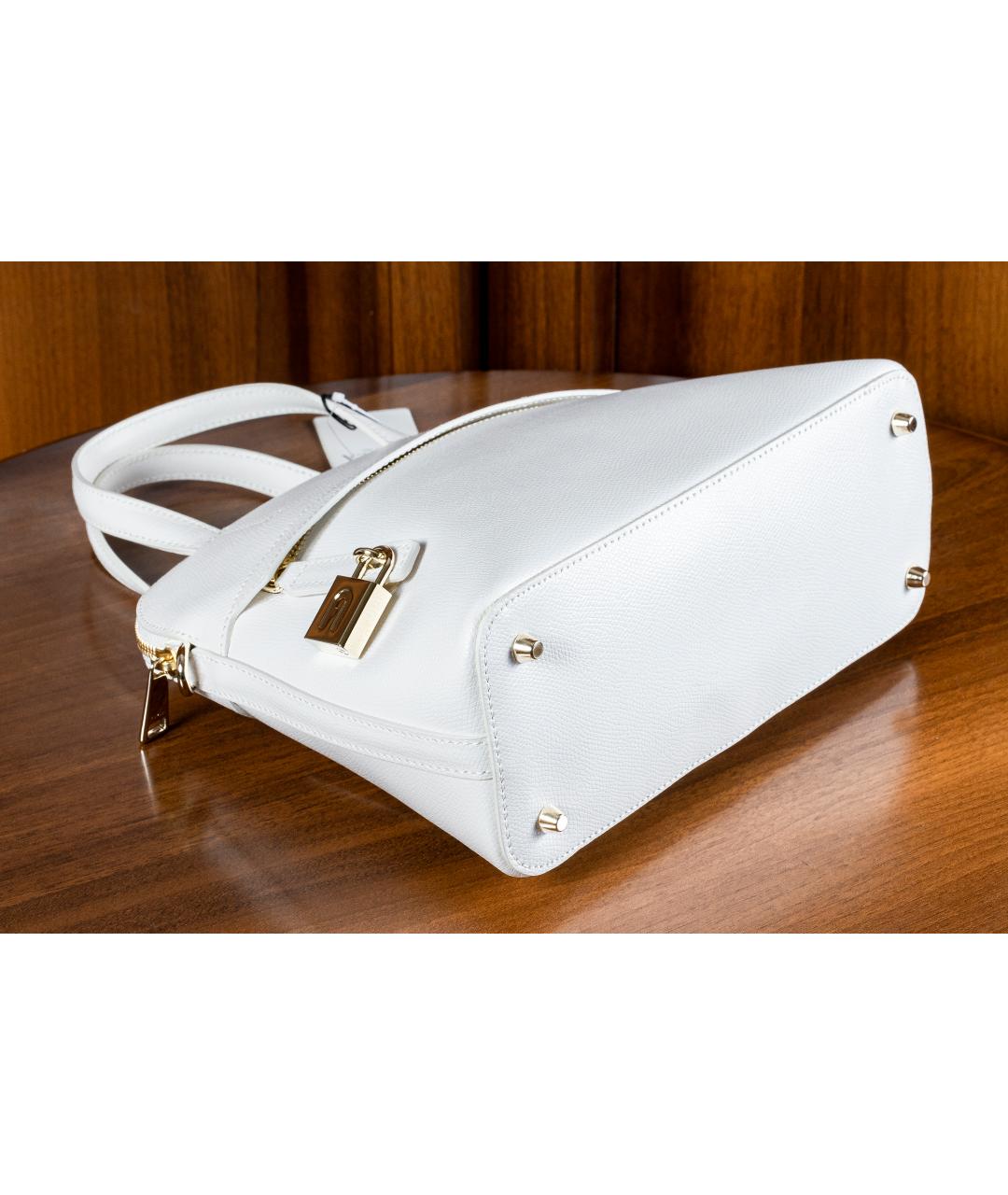 FURLA Белая кожаная сумка тоут, фото 5
