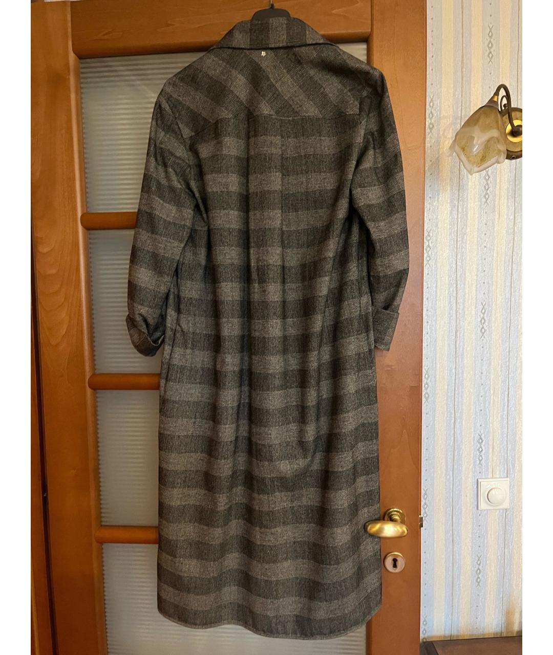 LORENA ANTONIAZZI Серое шерстяное повседневное платье, фото 7