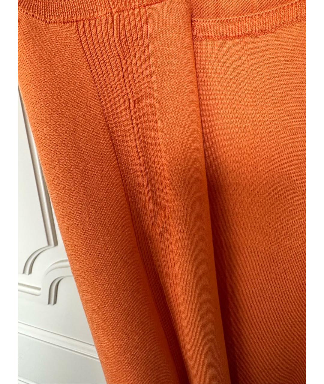 LORO PIANA Оранжевая шелковая майка, фото 7