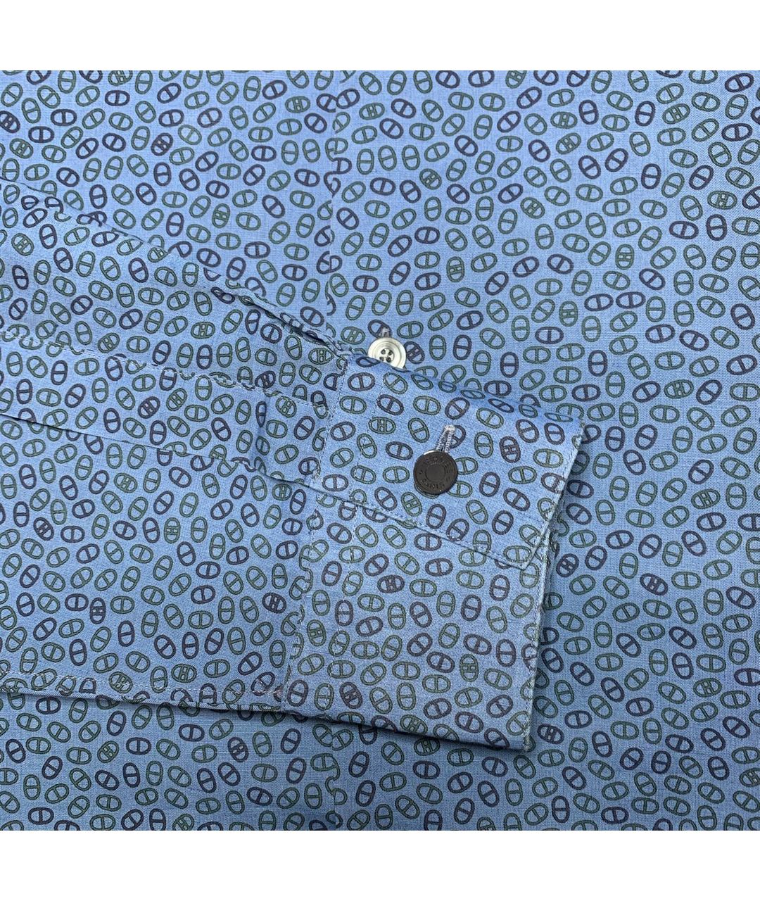 HERMES PRE-OWNED Голубая льняная кэжуал рубашка, фото 3