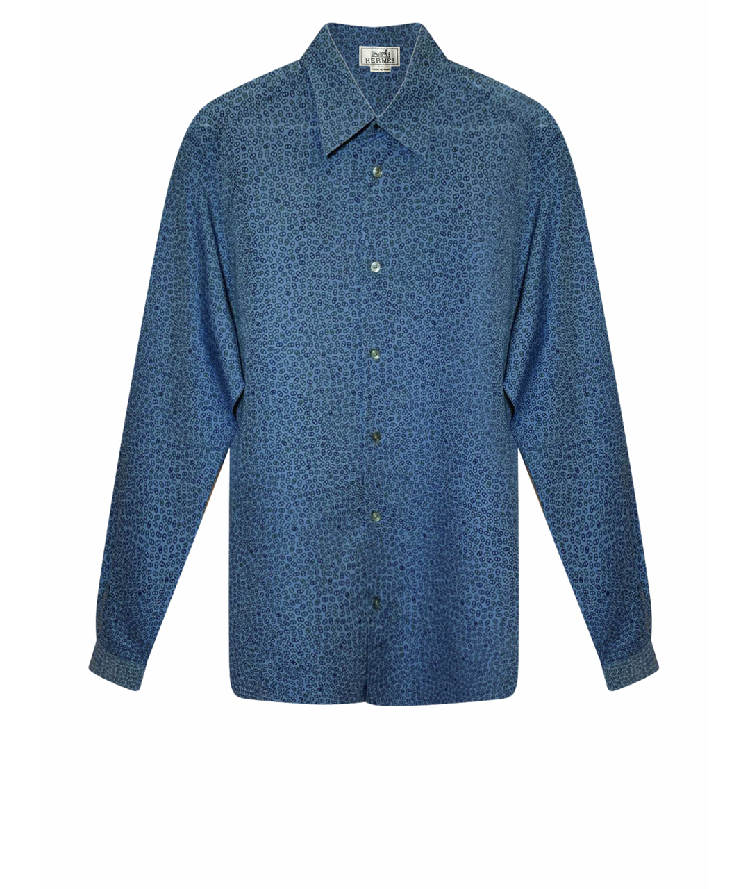 HERMES PRE-OWNED Голубая льняная кэжуал рубашка, фото 1