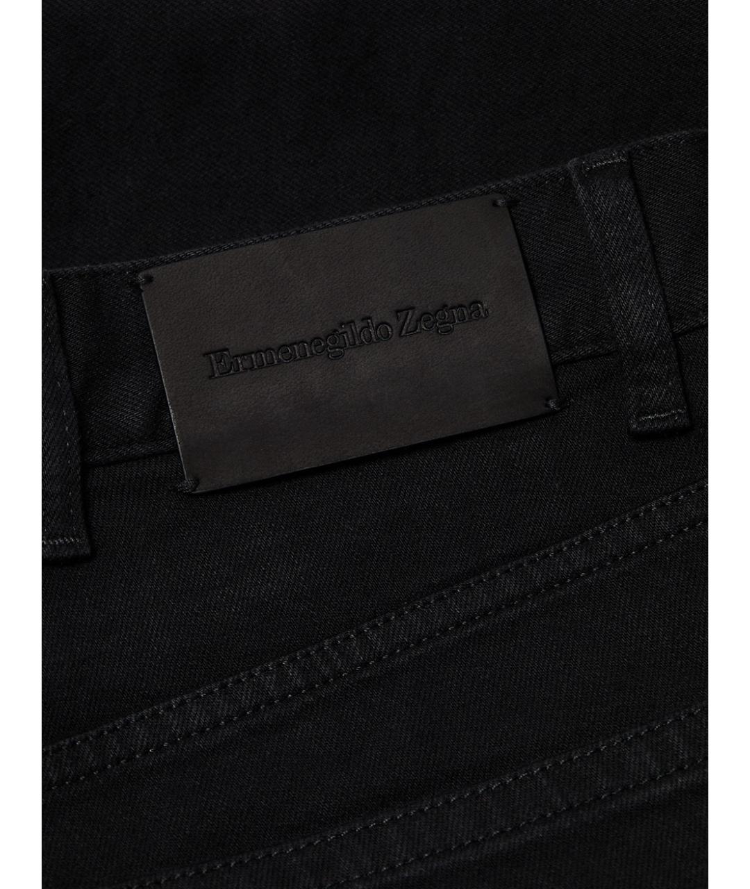ERMENEGILDO ZEGNA Черные хлопко-эластановые джинсы скинни, фото 4