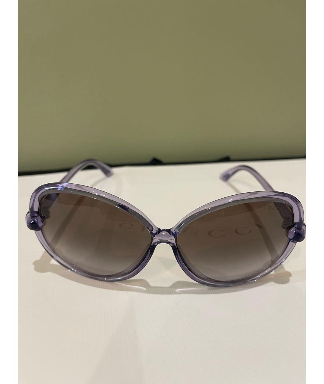 TOM FORD Фиолетовые пластиковые солнцезащитные очки, фото 5