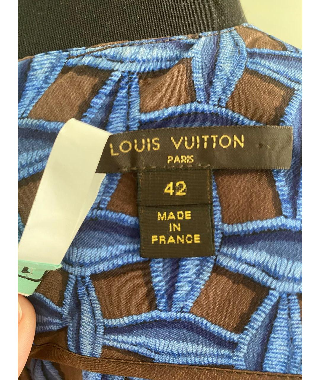 LOUIS VUITTON Мульти шелковое повседневное платье, фото 7