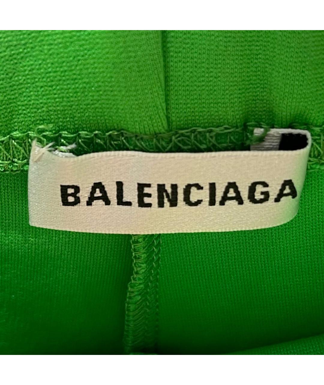 BALENCIAGA Зеленые вискозные леггинсы и велосипедки, фото 3