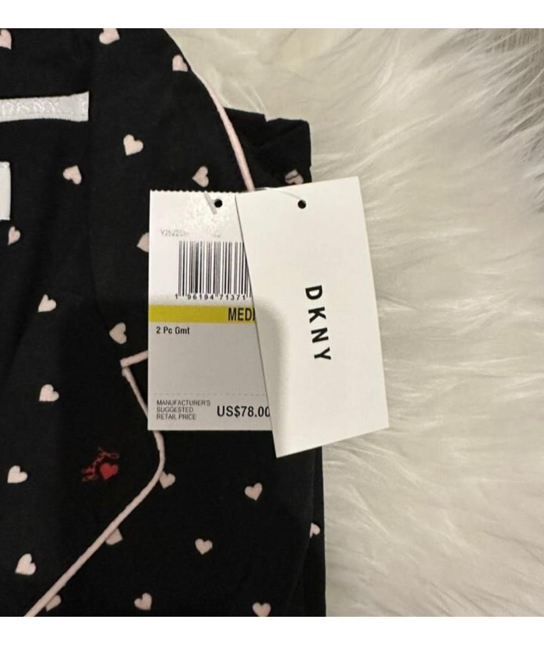 DKNY Черная полиэстеровая пижама, фото 3