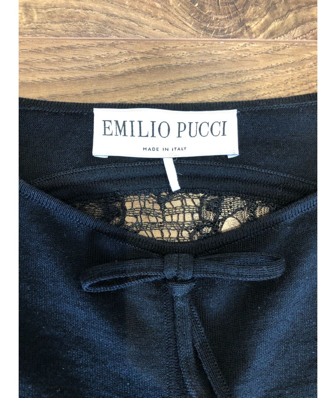 EMILIO PUCCI Черное шерстяное повседневное платье, фото 4