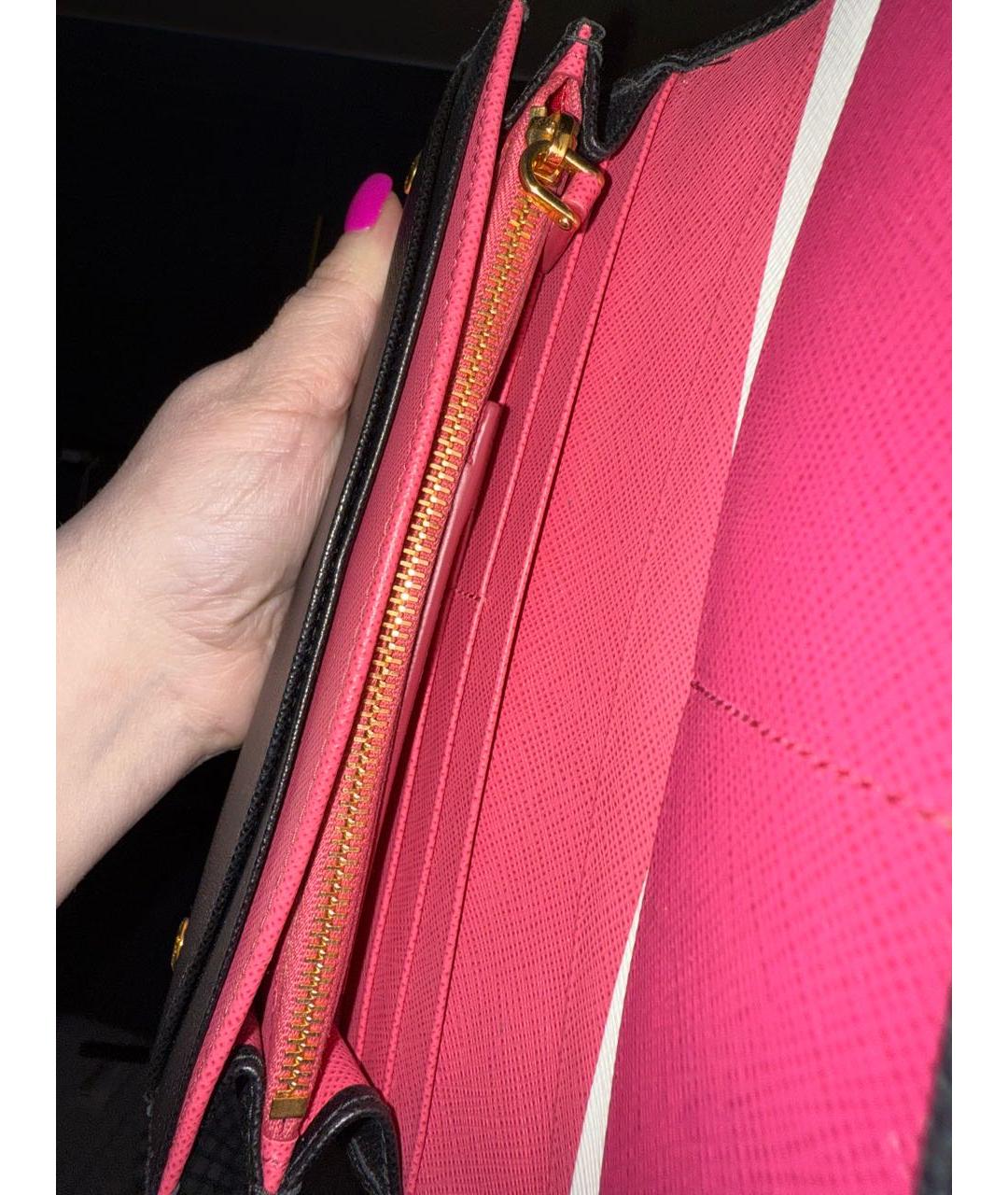 PRADA Черный кожаный кошелек, фото 4