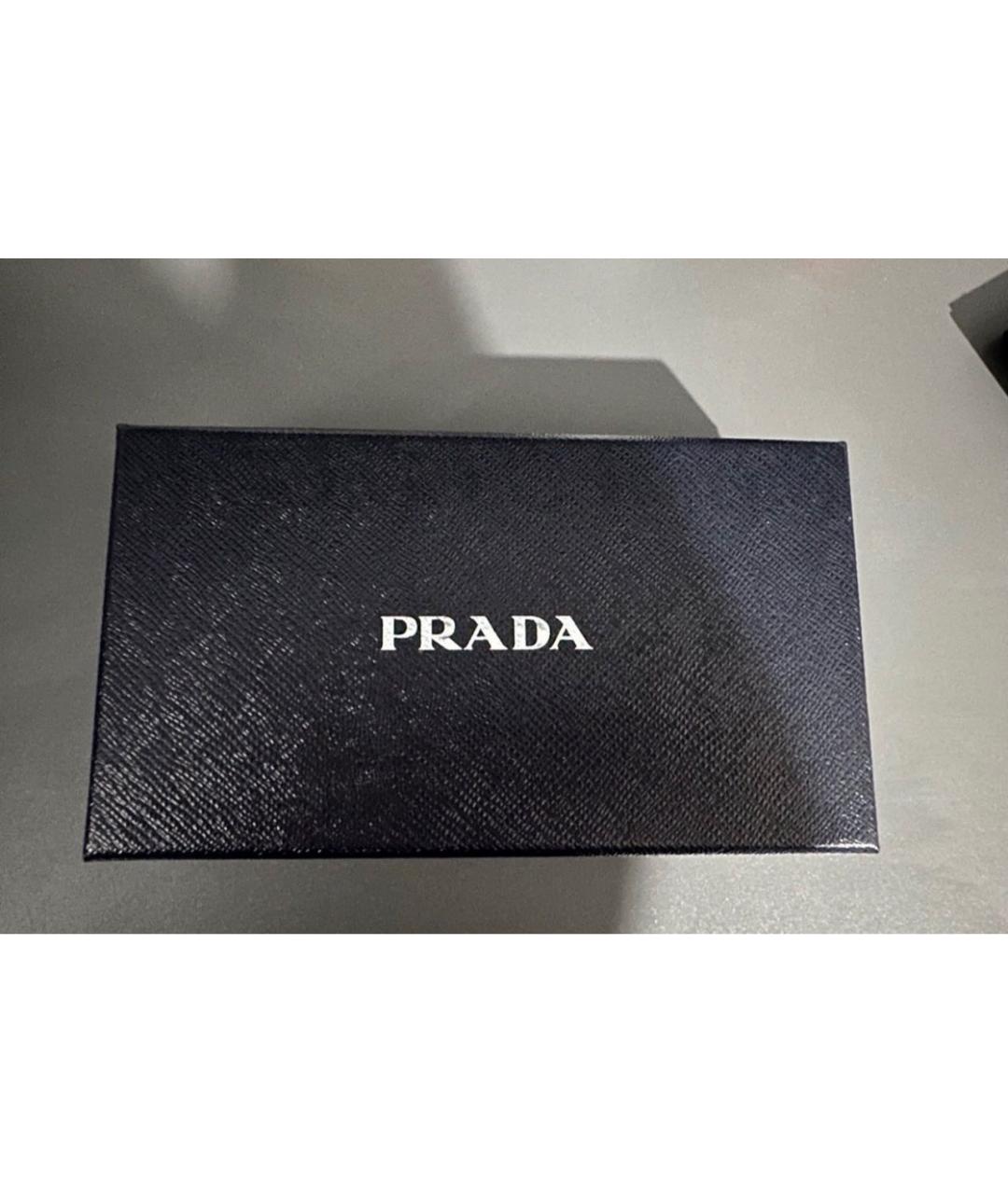 PRADA Черный кожаный кошелек, фото 3