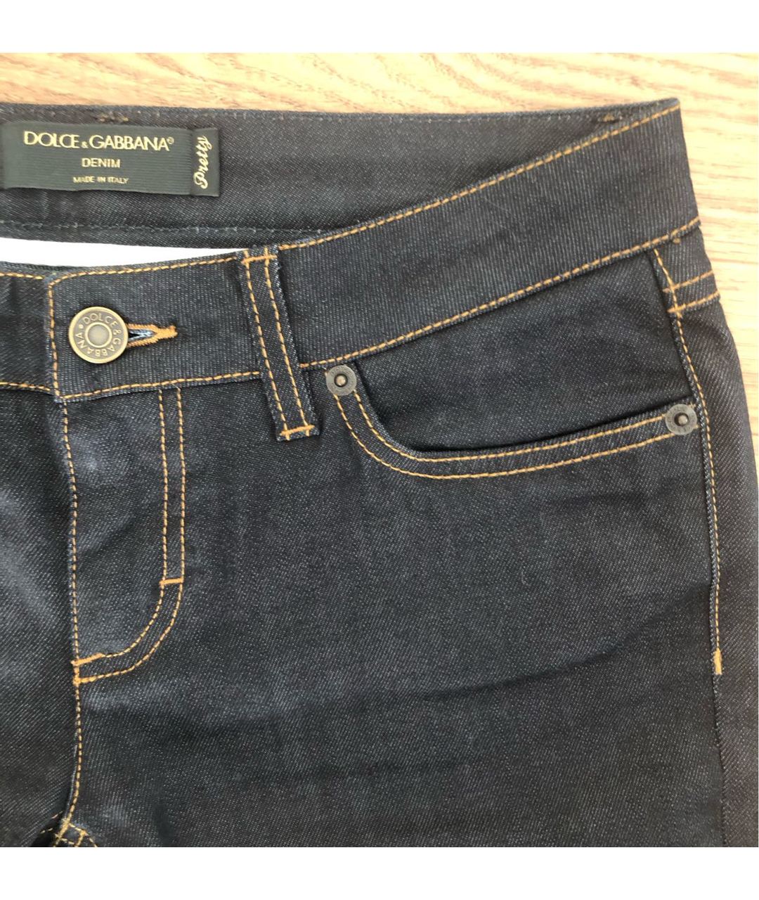 DOLCE&GABBANA Черные хлопко-эластановые прямые джинсы, фото 4