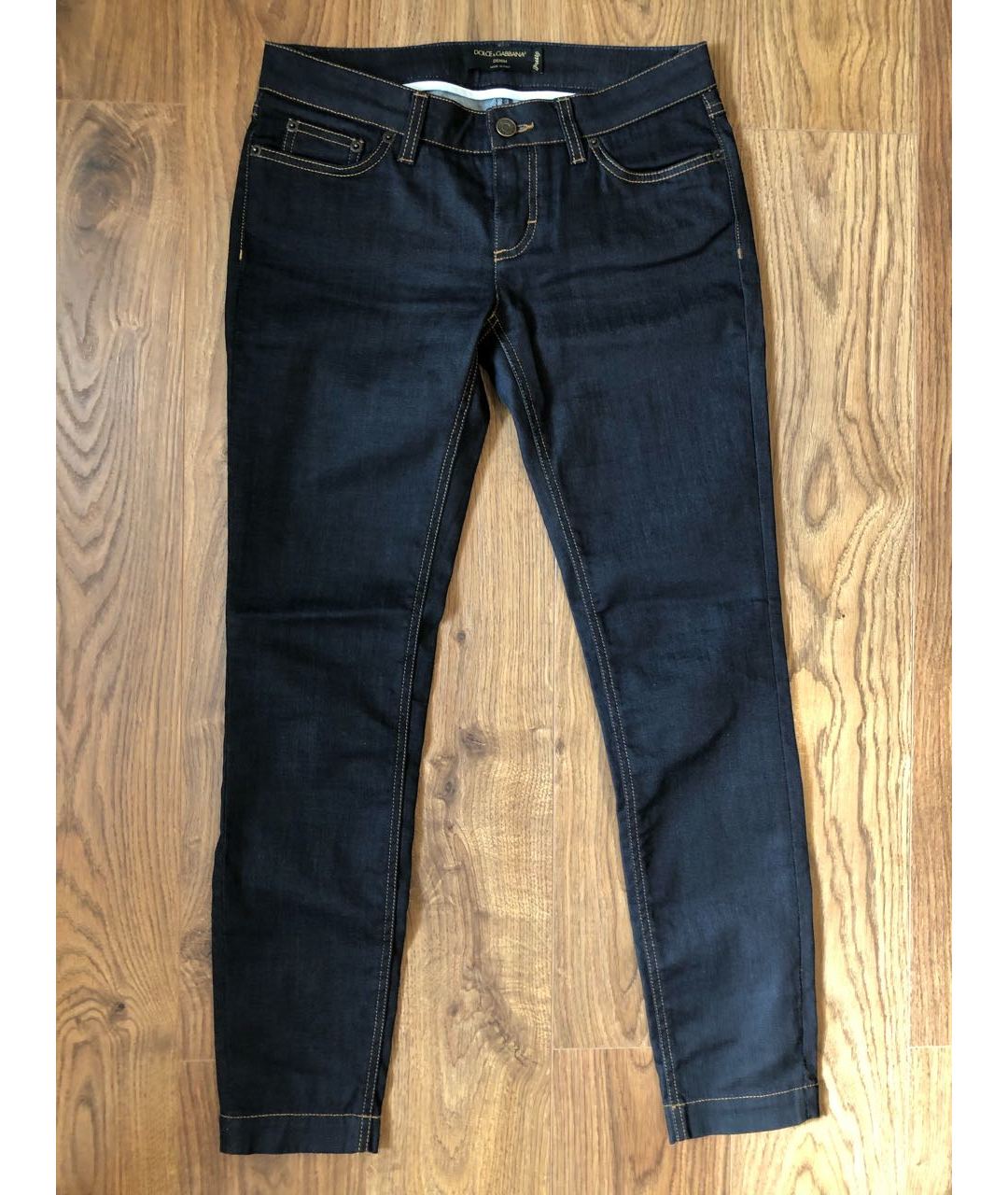 DOLCE&GABBANA Черные хлопко-эластановые прямые джинсы, фото 8