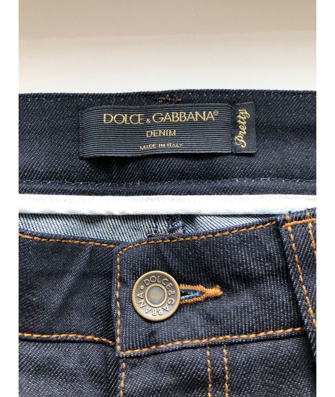 DOLCE&GABBANA Черные хлопко-эластановые прямые джинсы, фото 5