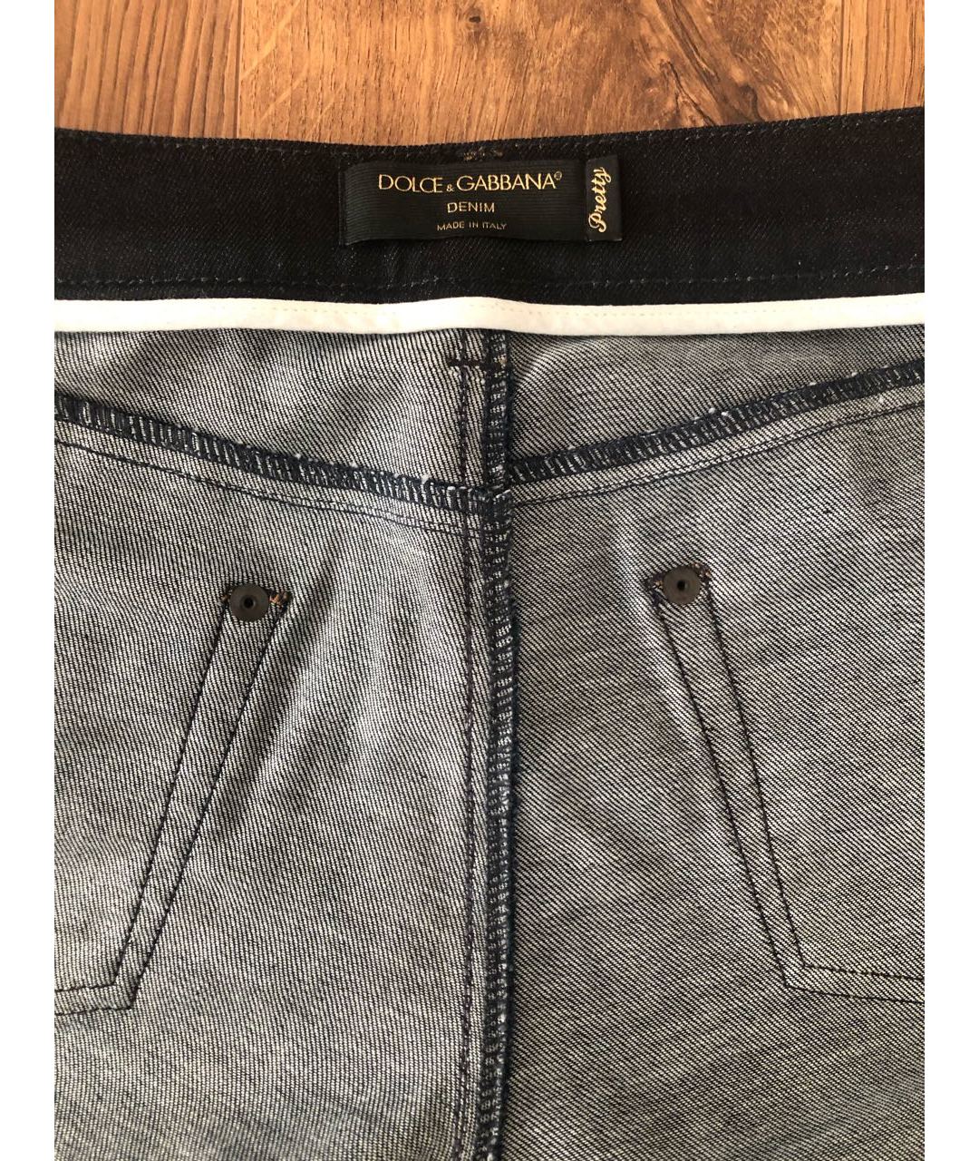 DOLCE&GABBANA Черные хлопко-эластановые прямые джинсы, фото 3