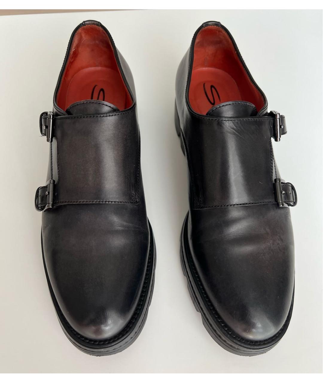 SANTONI Коричневые кожаные ботинки, фото 2