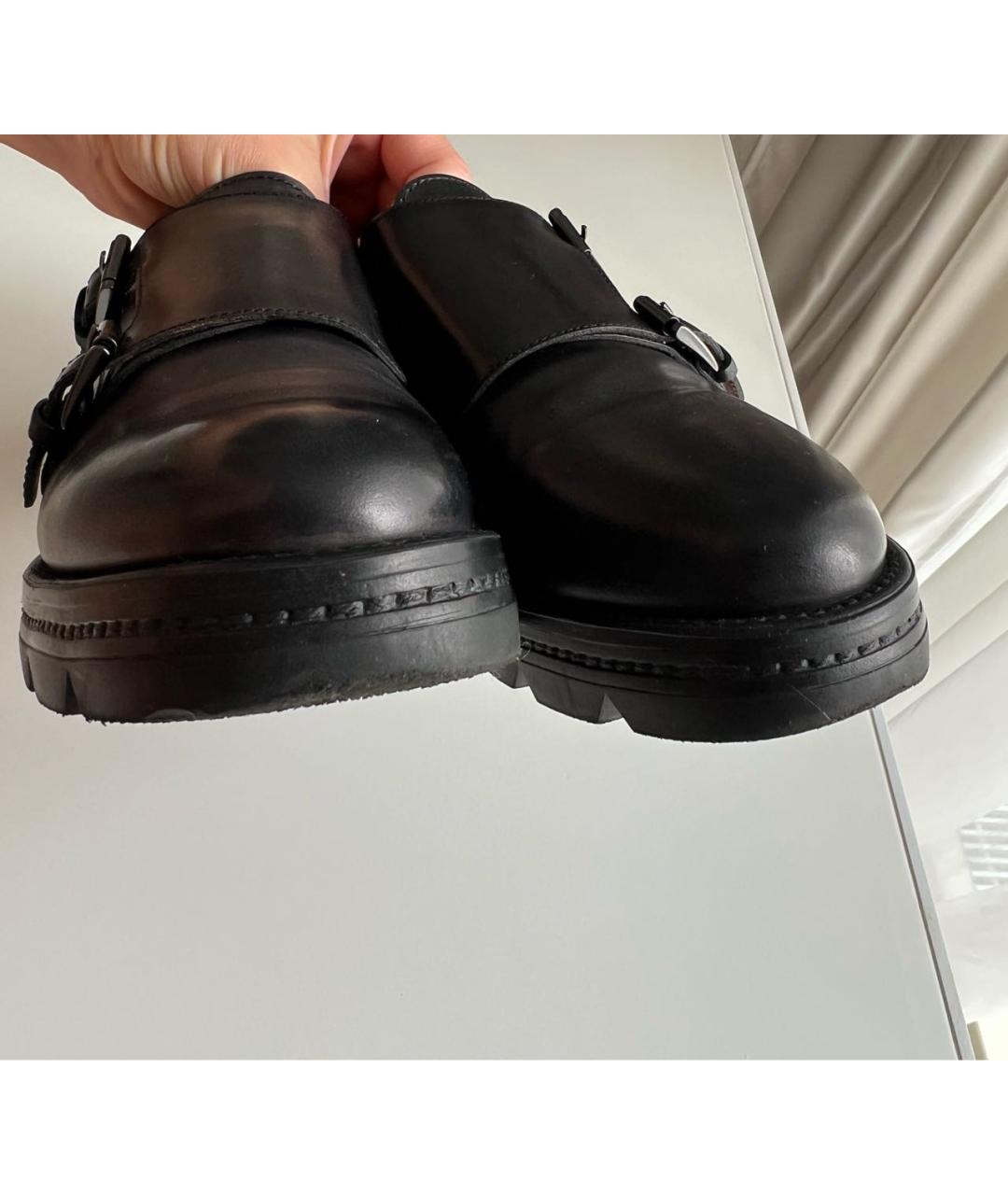 SANTONI Коричневые кожаные ботинки, фото 5