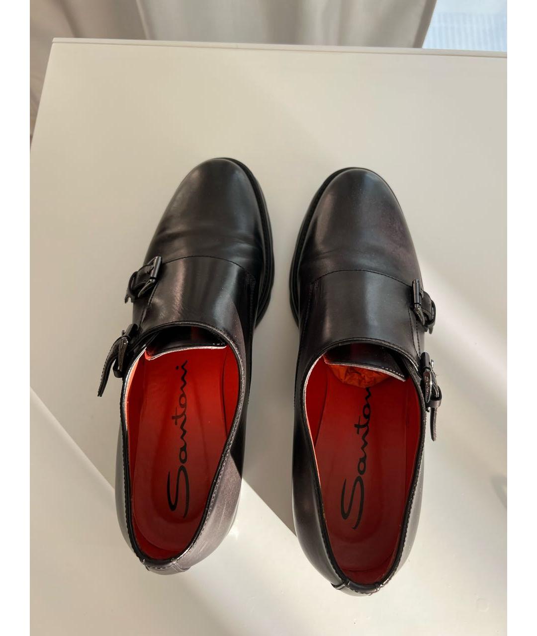 SANTONI Коричневые кожаные ботинки, фото 3