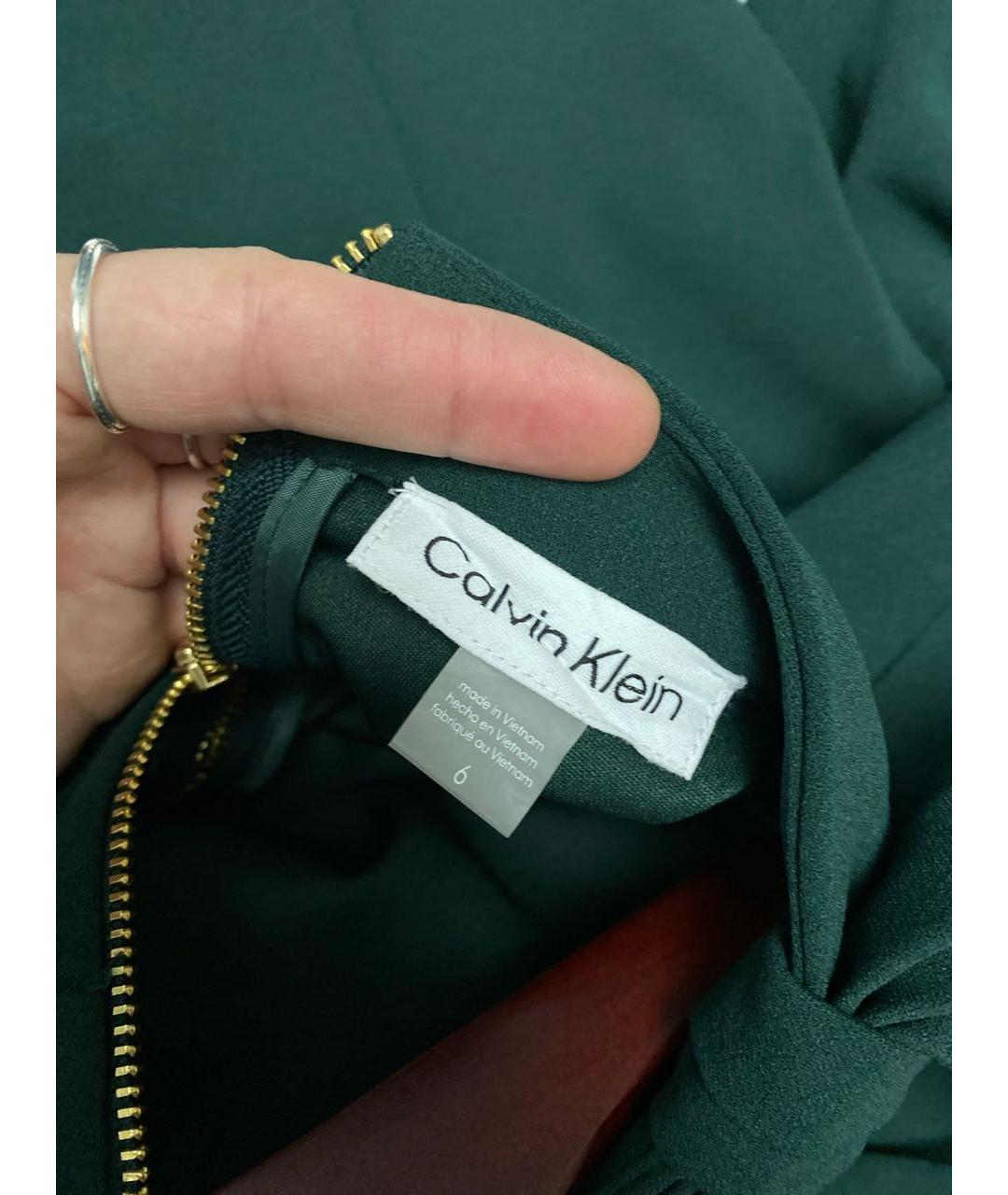 CALVIN KLEIN Зеленые повседневное платье, фото 4
