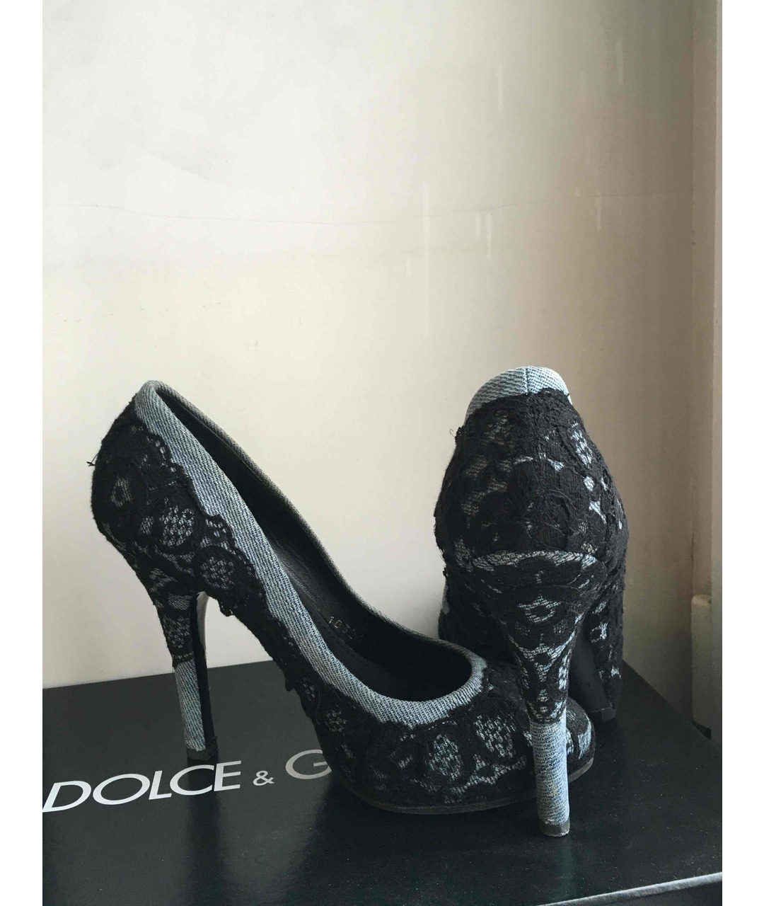 DOLCE&GABBANA Голубые текстильные туфли, фото 3
