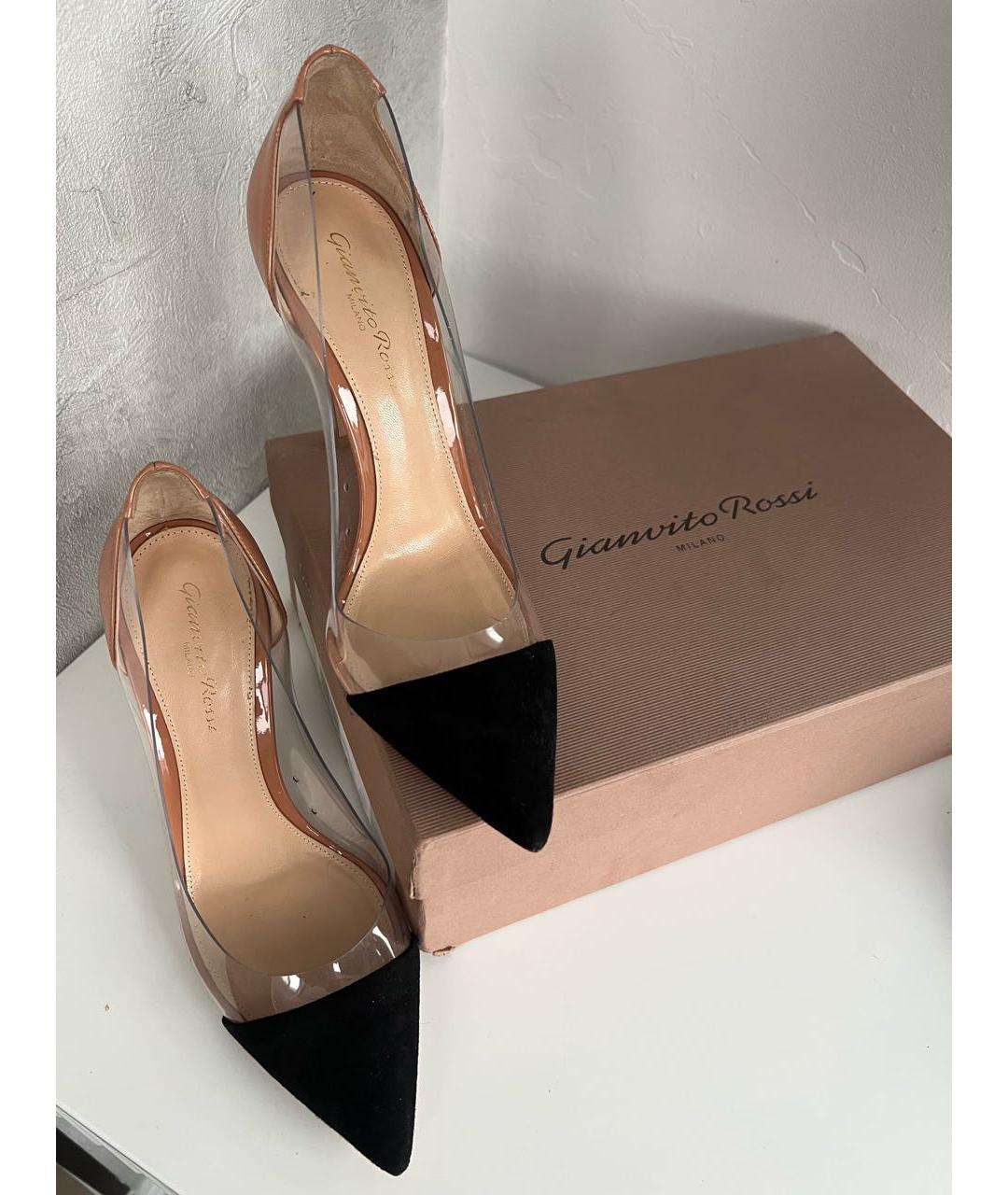 GIANVITO ROSSI Бежевые кожаные туфли, фото 2