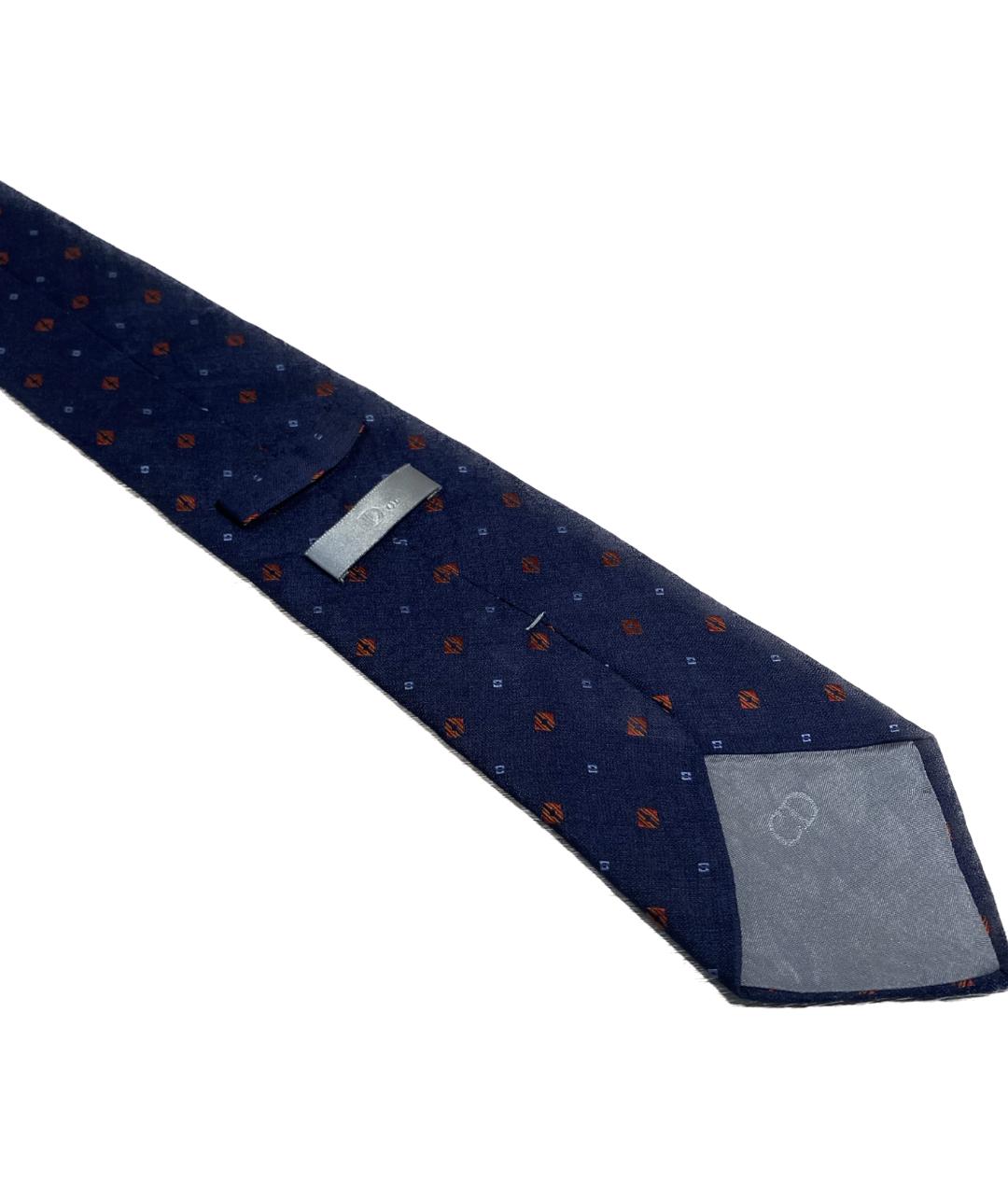 DIOR HOMME Темно-синий шелковый галстук, фото 2