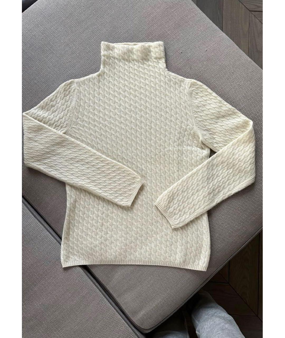 LORO PIANA Белый кашемировый джемпер / свитер, фото 6