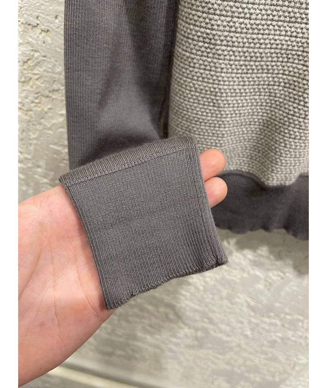 LOUIS VUITTON Серый кашемировый джемпер / свитер, фото 3