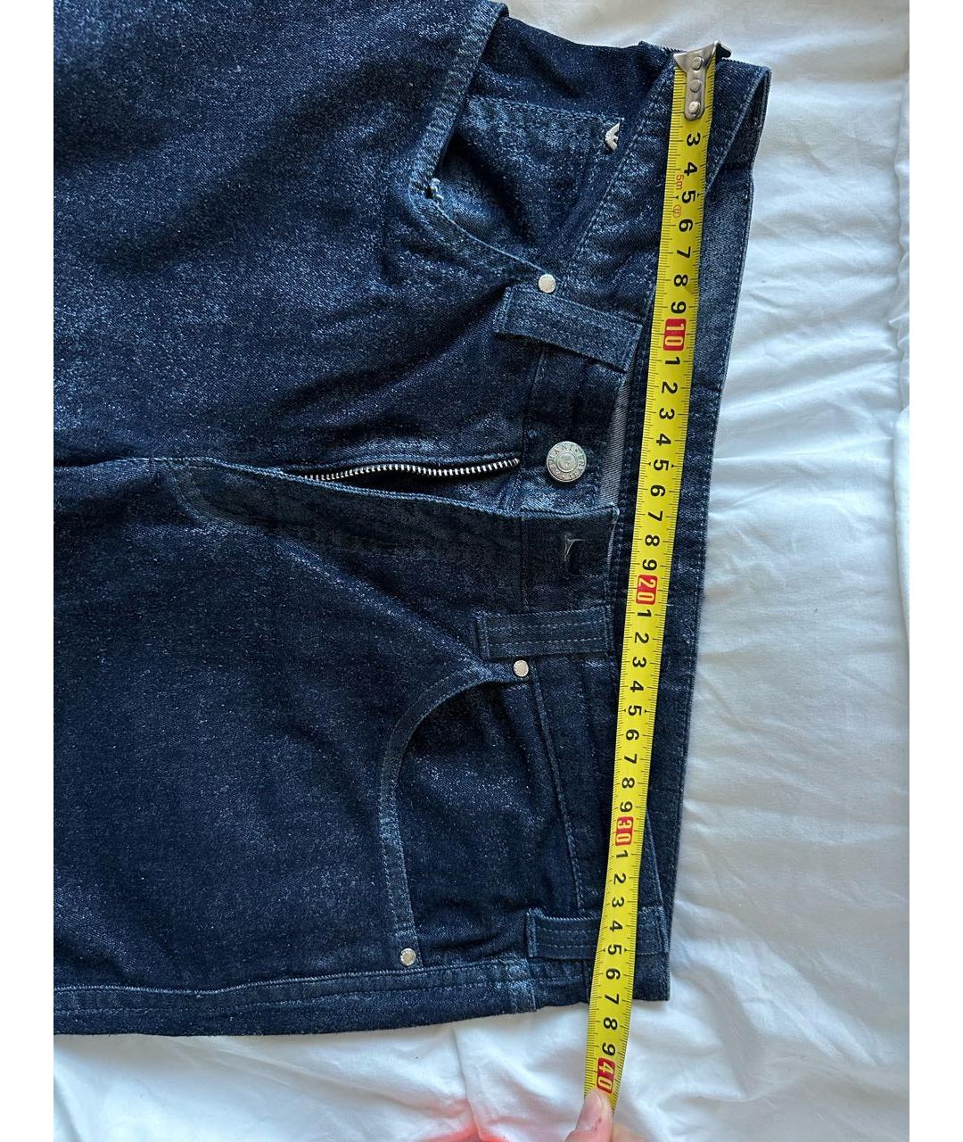 ARMANI JEANS Темно-синие хлопко-эластановые прямые джинсы, фото 6