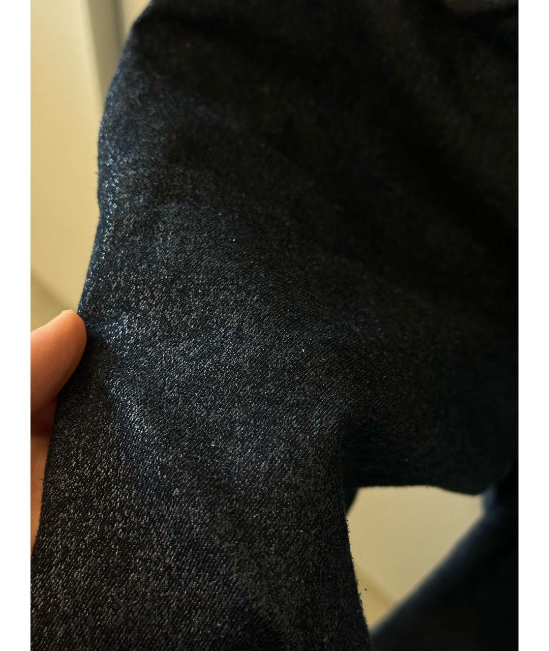 ARMANI JEANS Темно-синие хлопко-эластановые прямые джинсы, фото 3
