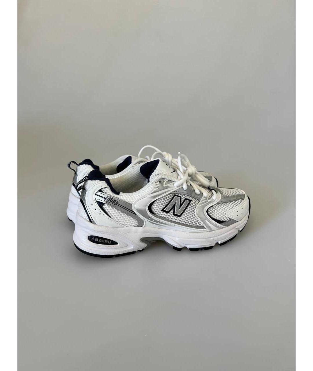 NEW BALANCE Белые синтетические низкие кроссовки / кеды, фото 4