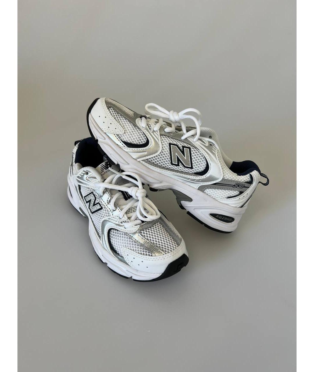 NEW BALANCE Белые синтетические низкие кроссовки / кеды, фото 2