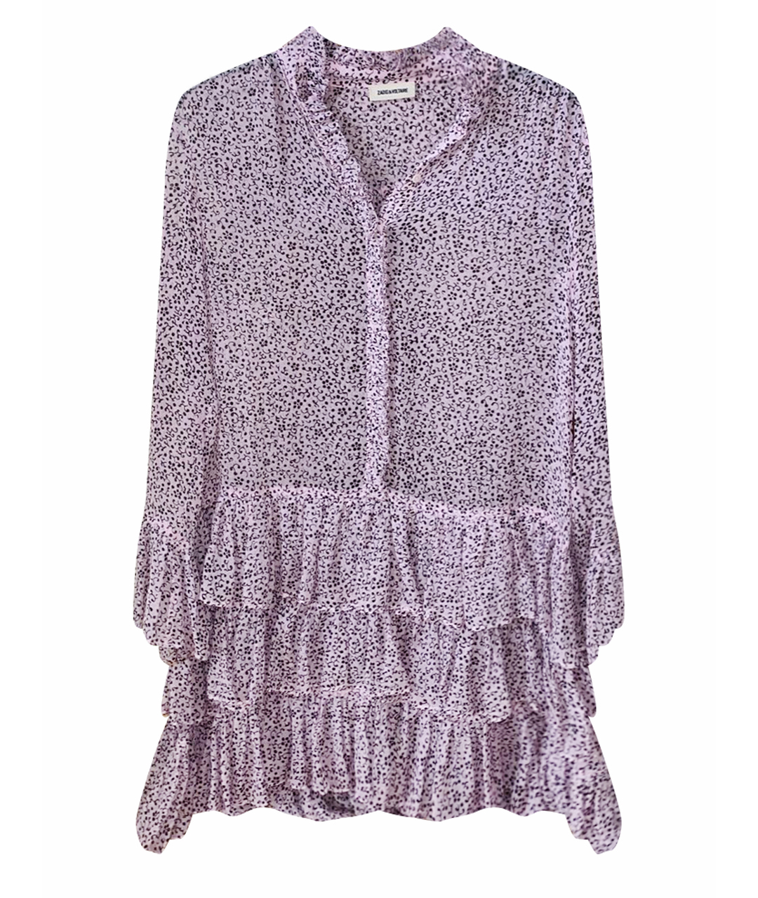 ZADIG & VOLTAIRE Фиолетовое шифоновое повседневное платье, фото 1