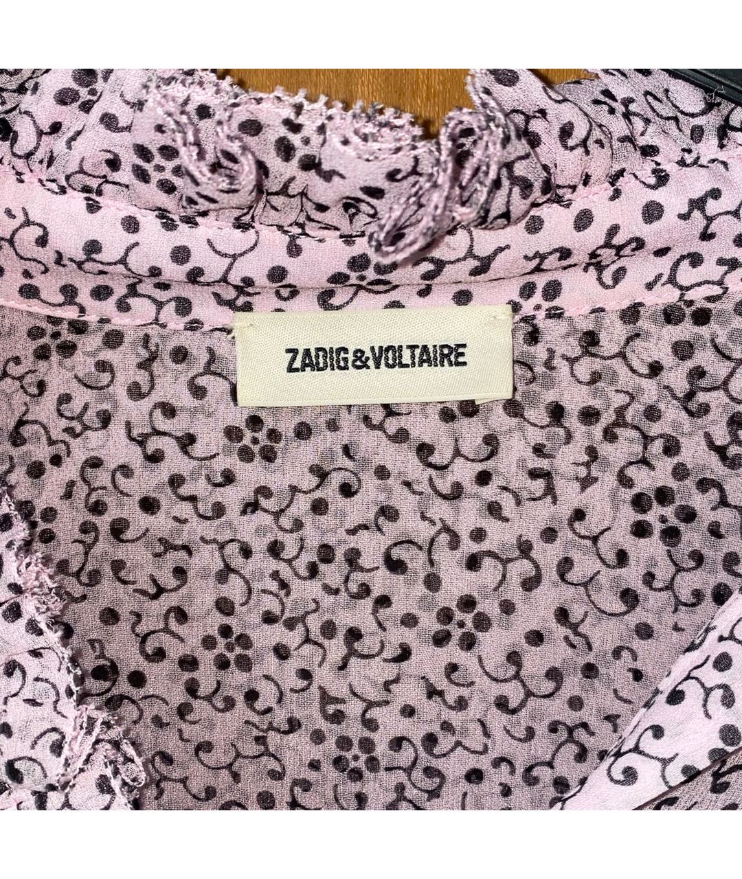 ZADIG & VOLTAIRE Фиолетовое шифоновое повседневное платье, фото 3