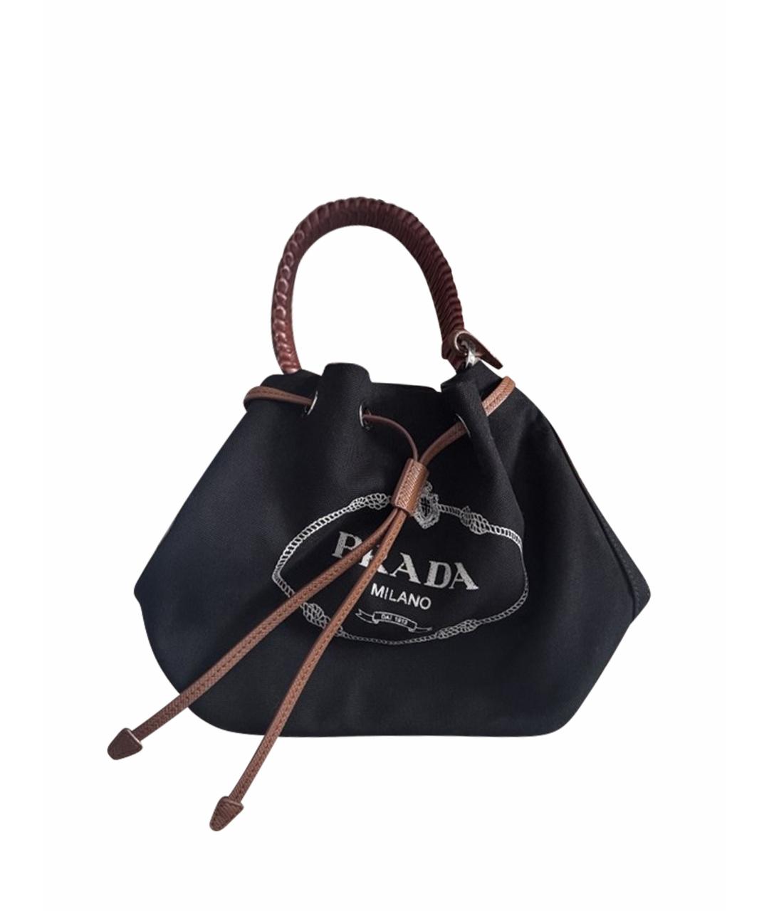 PRADA Черная тканевая сумка через плечо, фото 1