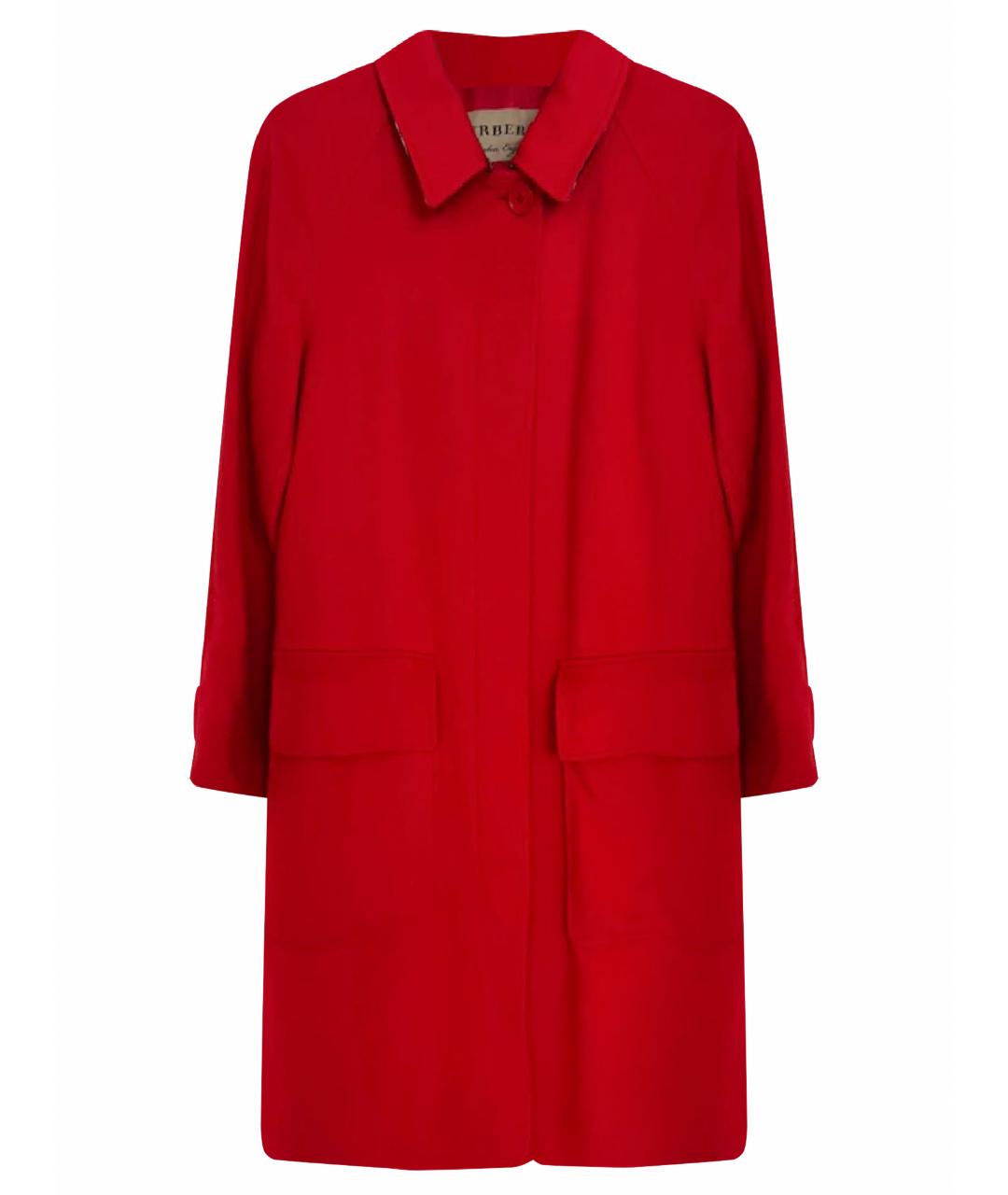 BURBERRY Красное кашемировое пальто, фото 1
