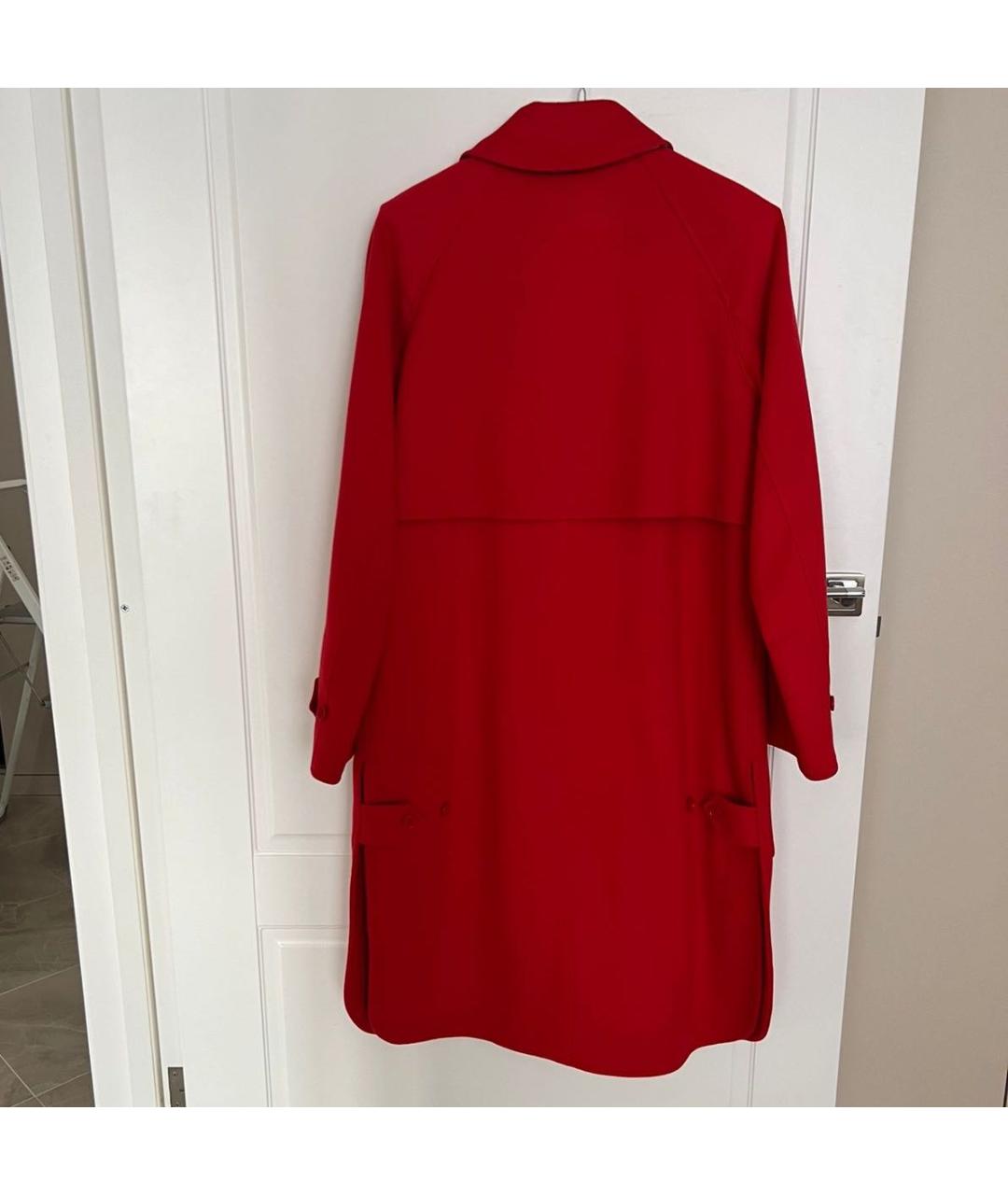 BURBERRY Красное кашемировое пальто, фото 2