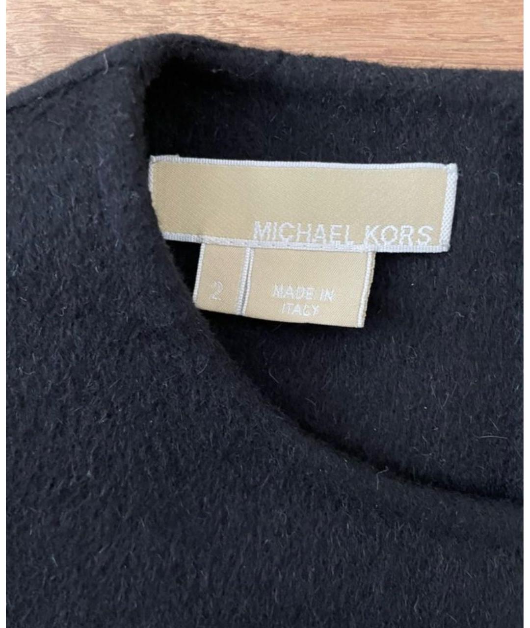 MICHAEL KORS Черное шерстяное повседневное платье, фото 2