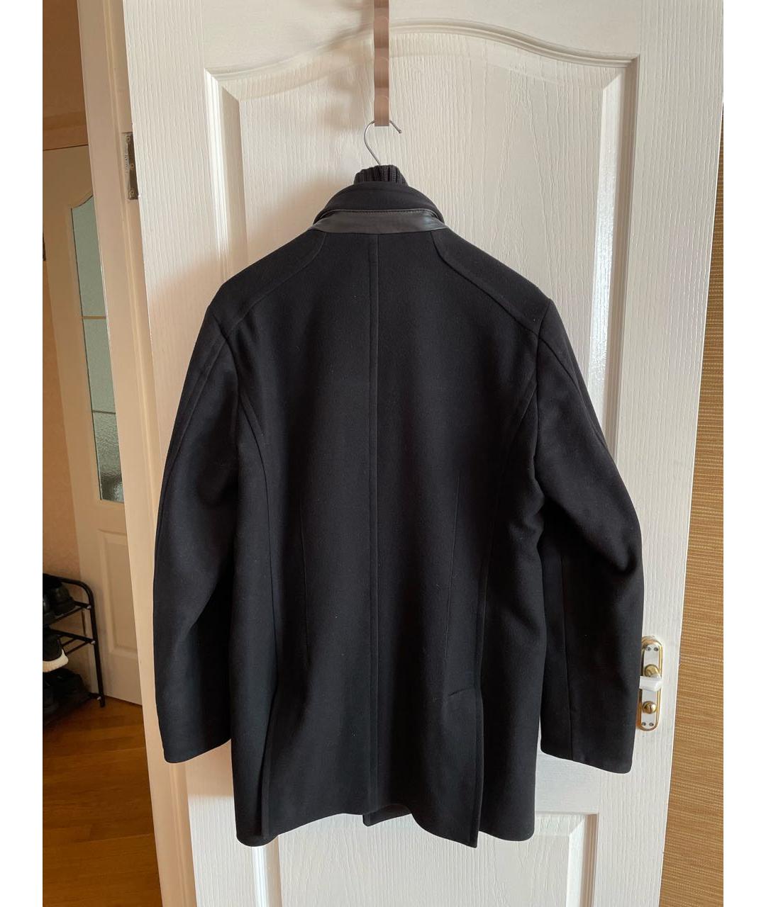 KARL LAGERFELD Черное шерстяное пальто, фото 2