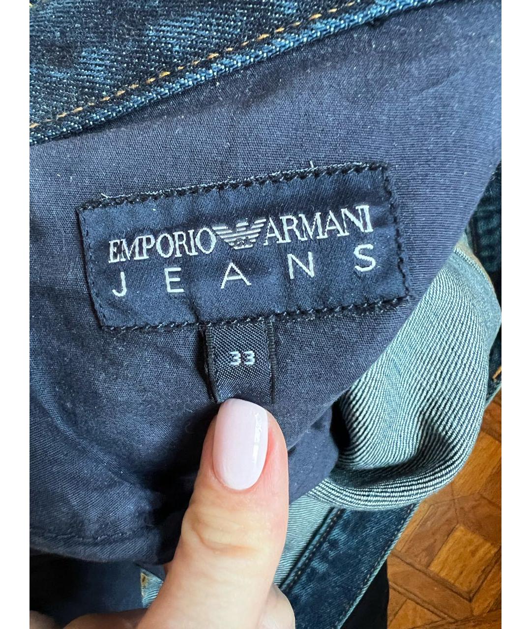 EMPORIO ARMANI Темно-синие хлопковые джинсы скинни, фото 3